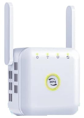 Wireless 5G 2.4Ghz WiFi Repeater Extender 1200Mbps Wi-Fi Amplifier 802.11N Long Range AP Signal Booster Wider Coverage(2.4G white)