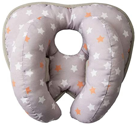 Rachlicy Baby-Nackenkissen, Baby-Reisekissen für Kopf und Nacken, Stützkissen für Kinderwagen, Autositz, Reisen, Gelb und Weiß