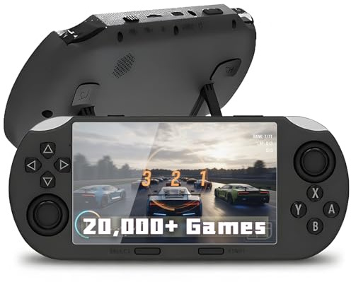 Retro Handheld Game Console, 20,000+ Preloaded Retro Games 4.5 Inch IPS HD Screen with 64GB, 3000mAh Battery, TV Output & 3D Joystick, 14+ Emulators Support