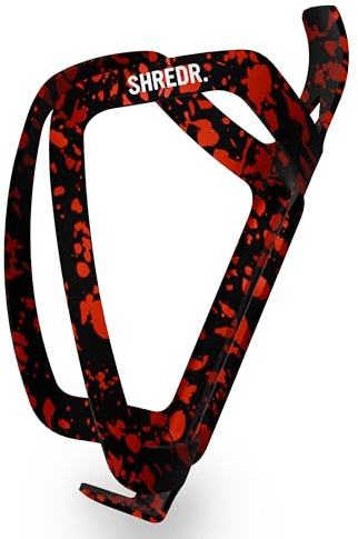 SHREDR. - The Bottler | Fahrrad Flaschenhalter Aluminium | Leichter & Stabiler Getränkehalter für MTB, Rennrad & E-Bike – Universal Fahrrad Flaschenhalterung aus Aluminium (Special rot/schwarz)