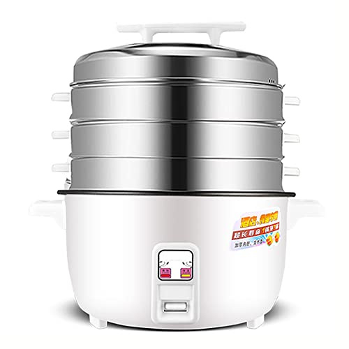 Cuiseur à Riz avec 3 paniers Vapeur (8-45 L) Professionnel antiadhésif Grande capacité, Isolation Automatique, pour hôtels, Restaurants, cantines, 220-240 V US/EU (36 L)