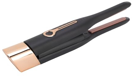 Dioche Piastra per Capelli a Matita, Ferro Piatto, Senza Fili, Bigodino, Doppia Funzione, per Tutti i di Capelli, Portatile, Viaggio, Batteria 5000 MAh, Materiale ABS, Nero 22 Cm