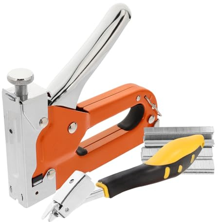 Alipis Heavy Duty Woodworking Staple Gun Kit with Manual Staple Remover Included Portable Stapling Tool for Carpentry and Upholstery Projects