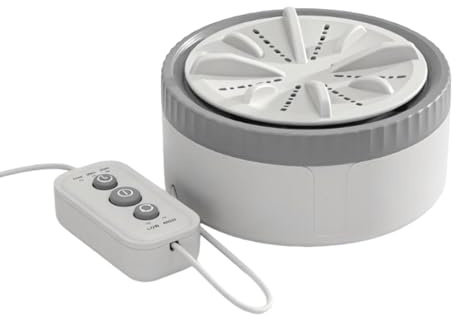 Mini Washing Machine, Portable Delicate Washer, Tiny Laundry Appliance, Sturdy Home Accessory, Compact Travel Organizer, 12x12x10in Size for Underwear Towel Sock Bra Apartment Dormitory Camping