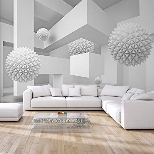 Muralo Vinyl Smooth Photo Wallpaper 3D Effect Wallpaper Optical Illusion Abstract Balls Living Room Bedroom Modern Wall Pictures XXL Wall Decoration Width 416 cm x Height 254 cm