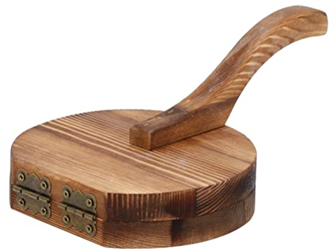 Kuashidai Tortilla-Presse aus Holz, rund, manuelle Teigtaschen-Förmchen, Küche und Restaurant