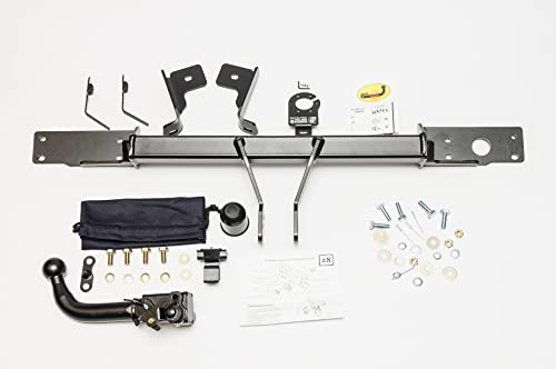 AUTO-HAK Gancio di traino completo estraibile orizzontale compatibile con Fiat Panda 4x4 09.2004-09.2012 + universale kit elettrico 13 poli