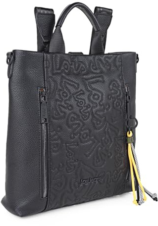 Lois - Bolso Mochila Mujer Elegante Tipo Casual Moderna Para Vestir Mochilas Mujer Estilo Urbano Mochila Negra Mujer Pequeña Ideal Para Uso Diario, Negro