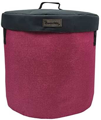 BAMBINIWELT Kinder Aufräumsack Spieldecke Spielzeug-Tasche Aufbewahrung-Beutel Spielzeugaufbewahrung Spielmatte (Modell pink meliert)