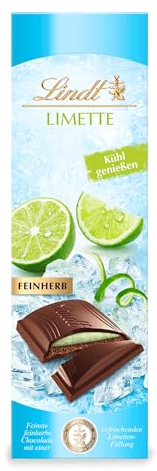 Lindt Schokolade Limette | 100 g Tafel | Feinste Zartbitter-Schokolade mit einer erfrischenden Limetten-Füllung | Kühl genießen | Schokoladentafel | Schokoladengeschenk | Dunkle Schokolade