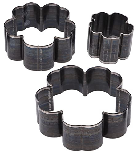 Blumen-Ausstecher-Set, Leder-Stanzform, Scharf, Langlebig, 3 Stück, Hohe Dichte für Gummi