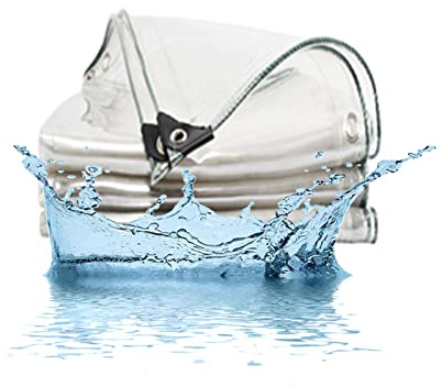 Klare Plane 1mx1.5m, wasserdichte, strapazierfähige, transparente Plane mit Ösen, Dicker PVC-Weichglas-Balkon-Regenvorhang, Pflanzenabdeckung, Isolationsschuppen