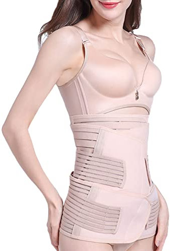 Postpartum Gürtel Damen 3 in 1 Bauchgurt für nach der Geburt,Postpartale Unterstützung Erholung Bauch/Taille/Becken Gürtel Bauchgürtel Bauchband,Postpartaler Gürtel Bauchweggürtel für Kaiserschnitt S