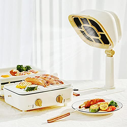 CAJOLI Household Desktop Smoker, One-Button Operation, Small Strong Suction Smoker, Suitable for Family Restaurants,White