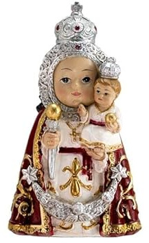 Figura Virgen de la Fuensanta Infantil de Resina Pintada a Mano de 9 cm de Alto