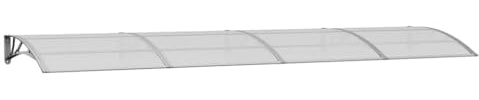vidaXL Türvordach Grau 400 x 100 cm Polycarbonat
