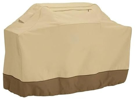 Griglia per barbecue da esterno impermeabile Accessori per copertura per barbecue Custodia da tavolo per mobili da giardino in tessuto Oxford 145x61x117cm Beige