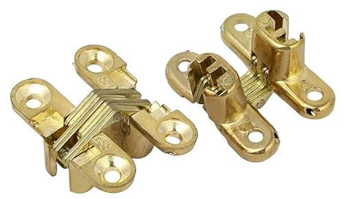 Cerniera a croce invisibile cerniera strumenti per tavolo pieghevole e armadio in legno, 2 pezzi