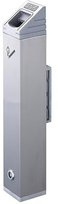Cenicero Exterior Cubo de basura Vertical for exteriores, columna de ceniza montada en la pared de acero inoxidable con Cenicero, cubo extintor de colillas de cigarrillos for Hotel Cajas de Ceniza (C