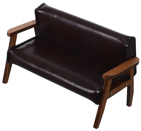 HOOTNEE Miniature Sofa Für Puppenhaus Maßstab Komfortabler Holzstuhl Zubehör Für Miniatur-szenen Und Dekoration
