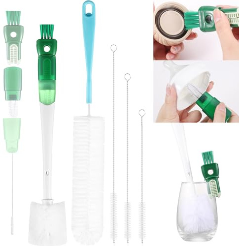 OUTXE 5 Pack Bottle Brush Cleaning Set, 5-in-1 Cup Cleaner Brush