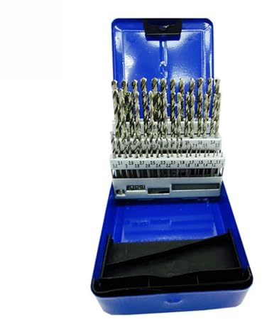 Aqxymju 51PCS Bohrer HSS 1-6mm Bohren Power Werkzeug Zubehör for Öffnung Loch In Holz Bord Spanplatten dichte Bord