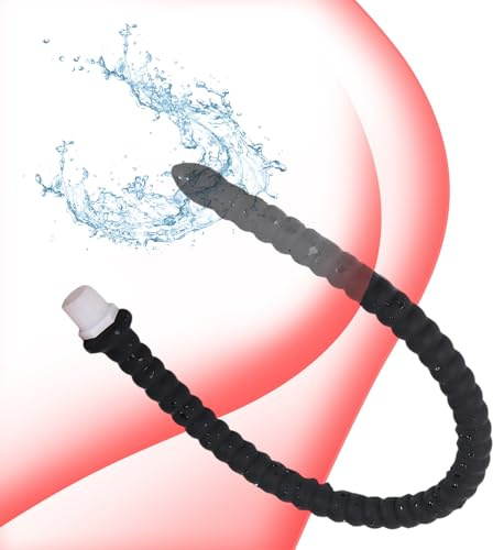 Qhysin 3 Längen Weiche Silikon Extra Lang Analdusche Vaginaldusche Einlauf Anal Spülung Vaginal Intimdusche Analkugel Analreinigung Enema Irrigator Intimreinigung Analplug für Männer Frauen (50cm)
