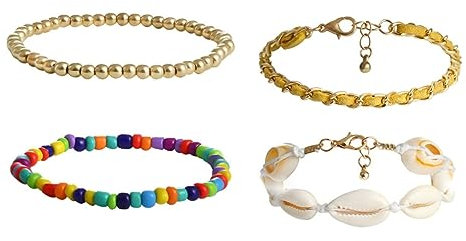 SOIMISS 4stücke Muschelarmbänder Für Damen Verstellbare Stilvolle Handkette Mit Einzigartigem Design Für Besondere Anlässe Und Täglichen Gebrauch