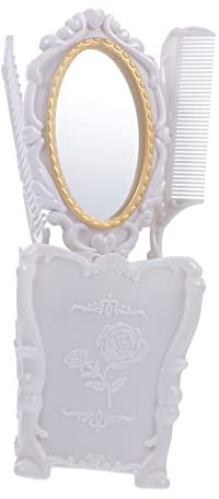 MERRYHAPY Tragbares Spiegelkamm-set -kamm-spiegel-set Haarstyling-tools Friseurkamm Kopfhautmassagekamm