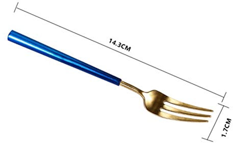 Couverts en or bleu Vaisselle Ensemble de couverts Ensemble de couteaux, cuillères et fourchettes Ensemble d'ustensiles de cuisine pour dîner Service de table en acier inoxydable Zéro déchet