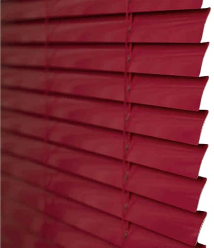 Burgunderrot Aluminium Jalousie Verdunkelungsrollo Seitenzugrollo Plissee Schalusie Fenster Jalousien Sonnenschutzrollos Für Haus/küche/büro,Individuell Gestaltbar (95×210cm)