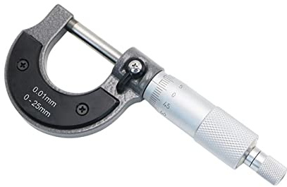 micrómetro, 0-25 mm 0.01mm Micrómetro exterior Micrímetro Micrómetro Calibrador de calibrador 0.01 mm Precisión Vernier Calibrador Herramientas de medición