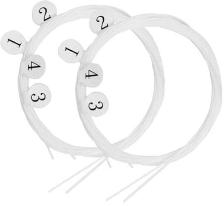 EPIGEIST 8 Stück Teiliges Ukulele Saiten Set Transparente Nylon Ersatzsaiten Klare Helle Klangqualität Vielseitig Passend für Verschiedene Ukulele Modelle Einfache Installation Zubehör