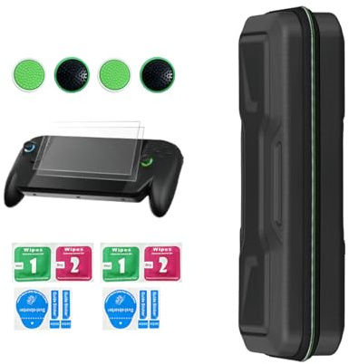 Generico Custodia rigida per ROG XBOX Ally/per ROG XBOX Ally X, supporto da viaggio per console di gioco portatile con cappuccio per joystick + protezione schermo in vetro temperato
