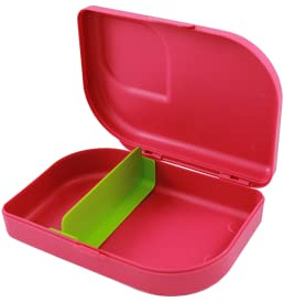 ajaa! Bio Brotdose - Lunch-Box aus nachwachsenden Rohstoffen ohne Melamin, ohne Weichmacher wie BPA (pink)