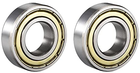sourcing map 2 Stück 6003ZZ Rillenkugellager Doppelt Geschirmt 17x35x10mm | Abgedichtet, Kohlenstoffstahl, Für Industrieanlagen Und Mikromotoren, Vorgeschmiert, Genauigkeitsklasse P0, Gewicht 79g