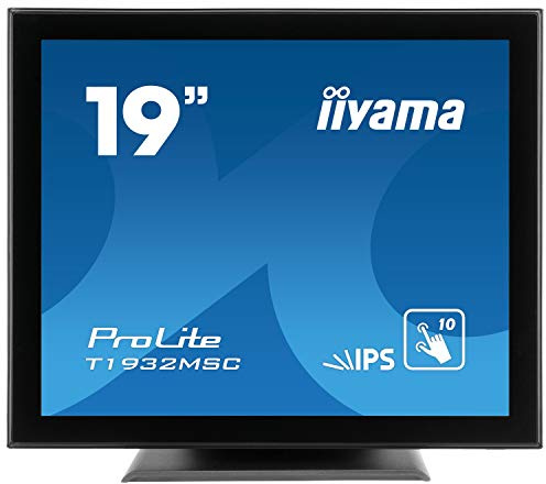 iiyama ProLite T1932MSC-B5AG - LED monitor - 19 - touchscreen - 1280 x 1024 @ 75 Hz - IPS - 250 cd/m² - 1000:1-14 ms - HDMI, VGA, DisplayPort - speakers - black