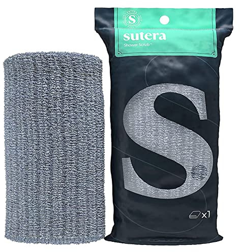 SUTERA Japanese Exfoliating Towel, Microabrasion Nylon Body Wash Cloth, Deep Skin Scrubber, Rip/Tear Resistant, Extra Long Towel
