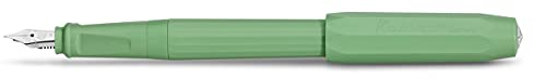 Kaweco PERKEO Füllhalter Jungle Green I Füllfederhalter für Tintenpatronen Schulfüller in Grün I Anfänger Füller mit ergonomischem Griffstück zum bequemen Schreiben 16 cm I Federbreite: M (Medium)