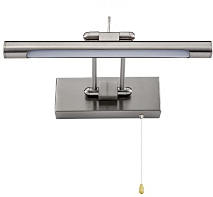 ACMHNC LED Spiegellampe Badezimmer Mit Schalter, Retro Bilderleuchte IP44 Bad Spiegelleuchte Mit Zugschalter, 4000K Wandleuchte Innen, Beschlagfrei, Schminklicht Für Spiegel Schminktisch,45cm/8w