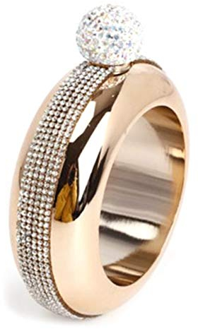 HNGM Petacas Pulsera de Acero Inoxidable Frascos de Vino portátil Whisky Hip Frasco Flagón Botella de Bebida Cocina Recipiente de Vino (Color : Rose Gold)
