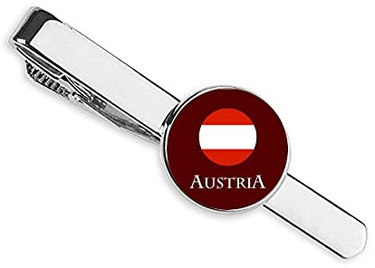 Krawattenklammer mit österreichischer Flagge, Wien, als Geschenk für Geschäftsmänner