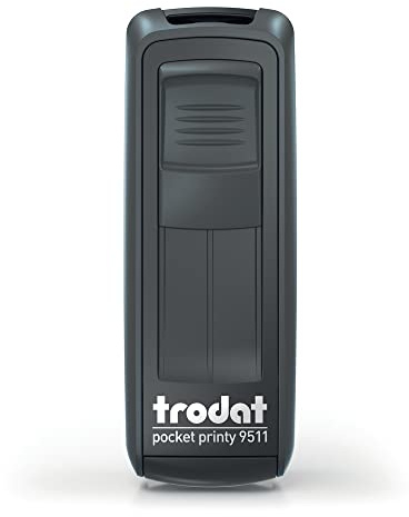 Trodat -Pocket Printy 9511 – Anpassa fickstämpel med önskad text, designa här online Boettens färg svart – Adresstämpel – med önskad text – 38 x 14 mm, 4 rader –