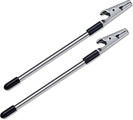 SAVITA 2Pcs Bracelet Mate Jewelry Helper Bracelet Tool Bracelets Buddy Assistant Clips Jewelry Fastening and Hooking Tool for Jewelry Bracelets Watch Necklace Keychain Clasps (Silver)