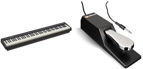 Roland Fp-10 Piano Digitale, Piano Digitale A 88 Tasti, Portatile, Ideale Per La Casa E L'Esercizio, Nero & M-Audio Sp-2 - Pedale Di Sustain Universale Per Tastiera In Stile Pianoforte