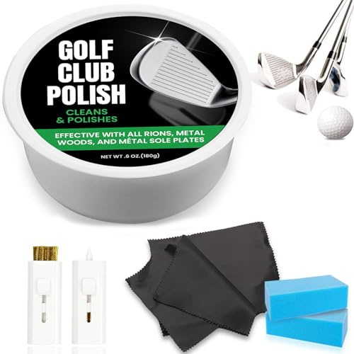 AMRTA Golf Club Cleaner Kit Polish Rust Remover with Brush | Complete Golf Gear Cleaning Kit, Safely Lifts Stains, Without Damaging Club Finishes, Helps Keep Gear In Top Condition