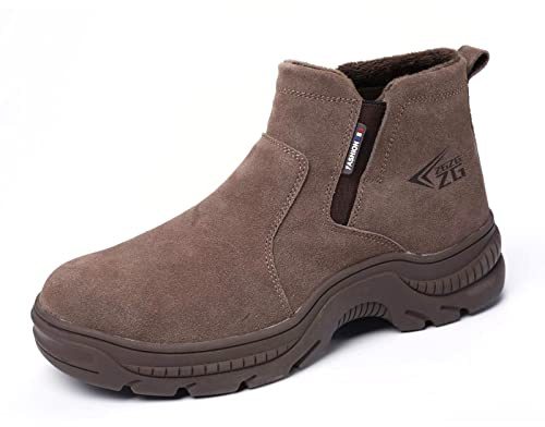 Micoklinlin Arbeitsschuhe Herren Winter Schweißerschuhe Safety Shoes for Schweißer Men Sicherheitsschuhe Damen Wasserdicht Schlag und stichfeste Arbeitsstiefel