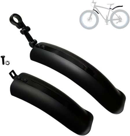 Fat Bike Kotflügel für vorne und hinten, Fat-Bikes, Kotflügel-Set, vollständige Abdeckung, Schutzblech-Set (50,8 cm / 66 x 7,6 cm / 4 Zoll)