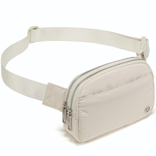 Pander Nylon Fanny Pack Belt Bag for Women with 5 Zipper Pockets