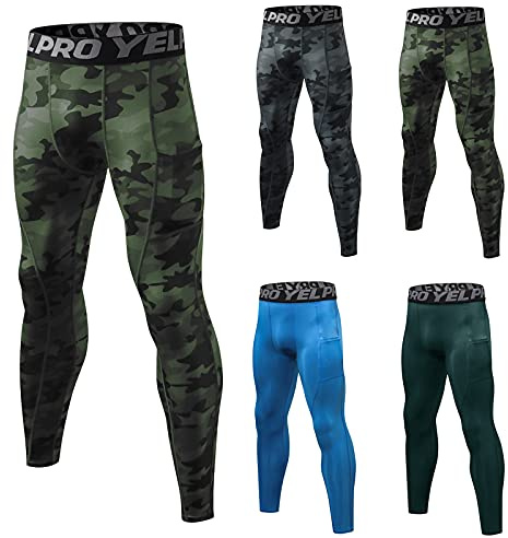 Legging Homme Sport Leggings Camouflage Pantalon de Course Leggings de Sport Caleçons Pantalon de Collant Sous-Vêtements Thermiques Vêtement de Sport pour Homme Pantalons pour Running Jogging Cyclisme